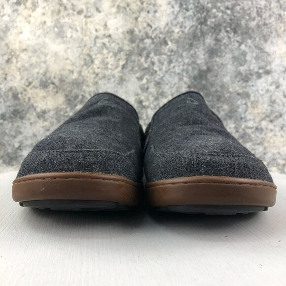OluKai Men\'s Size 10 Nohea Wool Grey Textile Closed Toe Slip On Loafers Casual main image 4